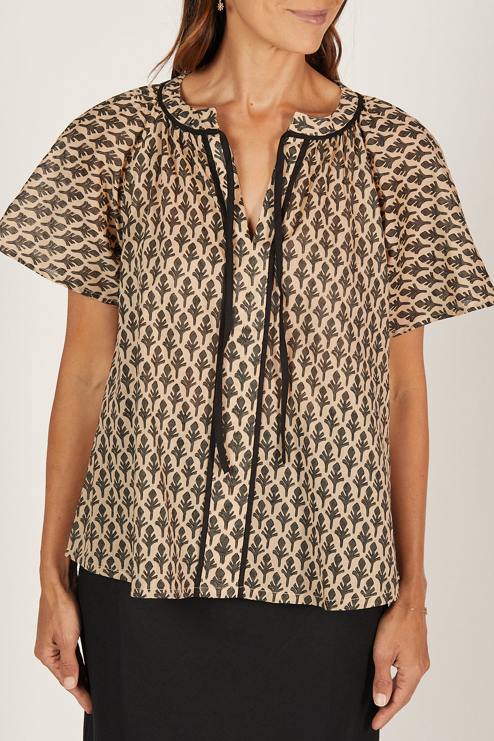 Quinn Short Sleeve Top in Woodlet