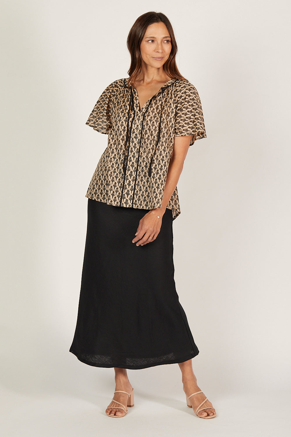 Quinn Short Sleeve Top in Woodlet