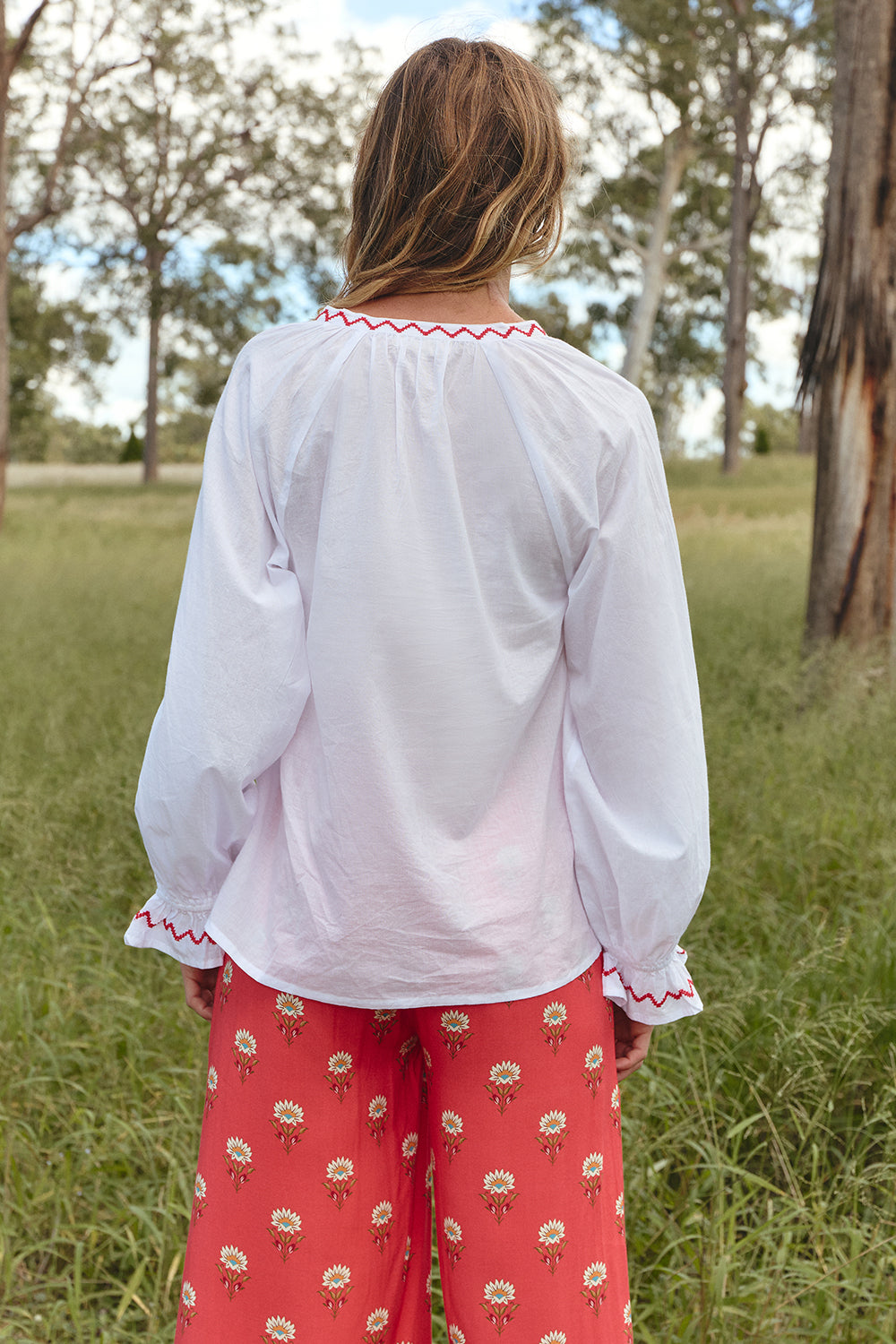 Robin Round Neck Blouse in Palladio