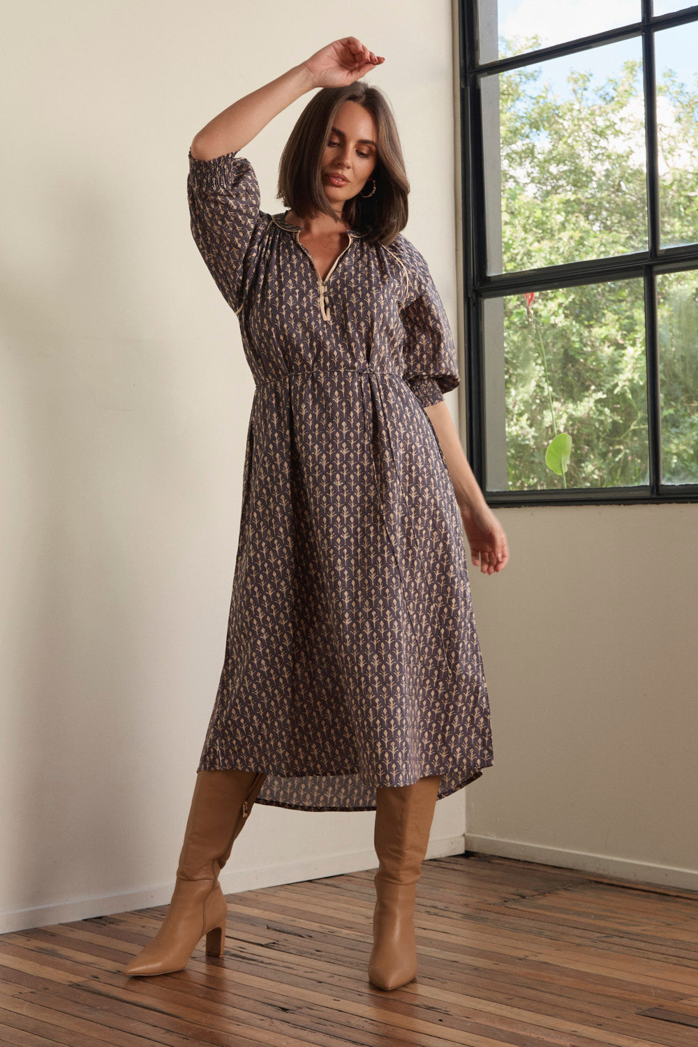 Robin Tunic Dress in Wildfern