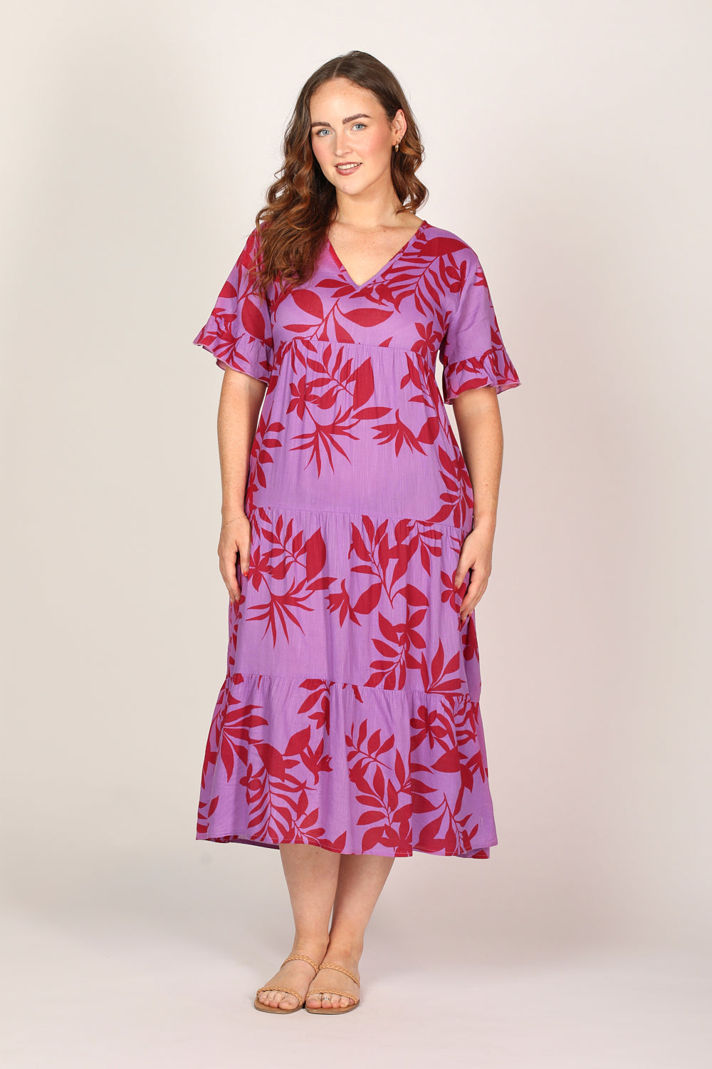 Sabrina Maxi Dress in Fuchsia Fever