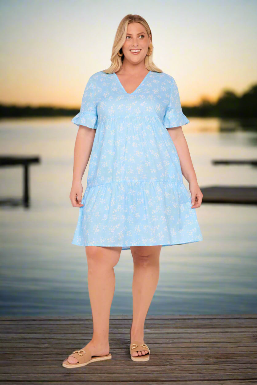 Sabrina Short Dress in Sweet Meadows