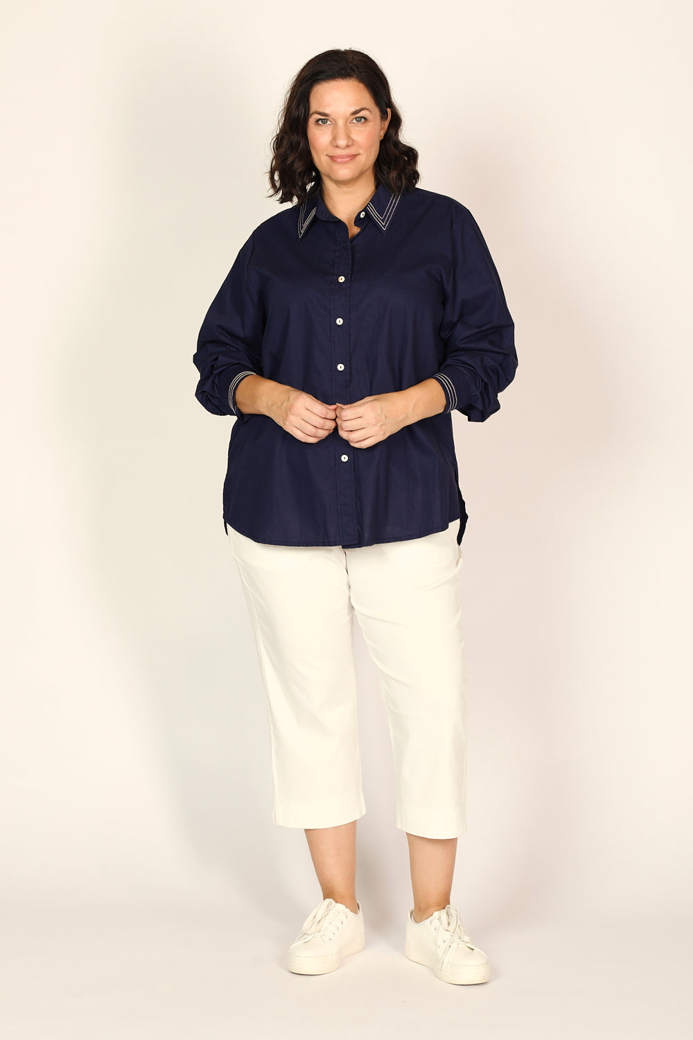 Sam Poplin Shirt in Capri Cove