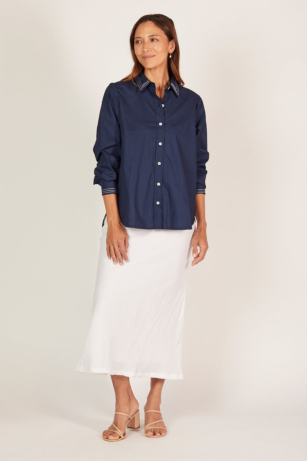 Sam Poplin Shirt in Capri Cove