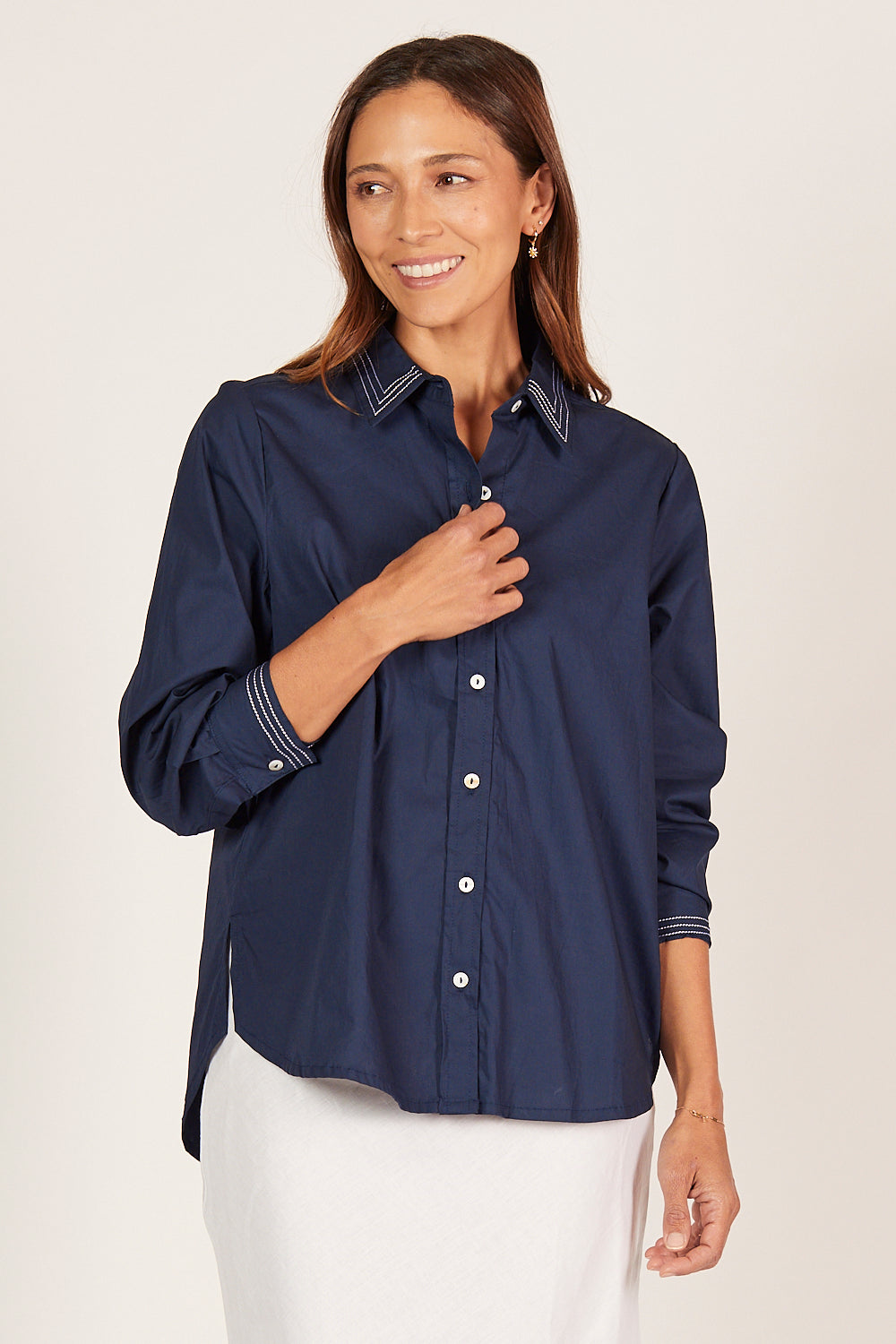 Sam Poplin Shirt in Capri Cove