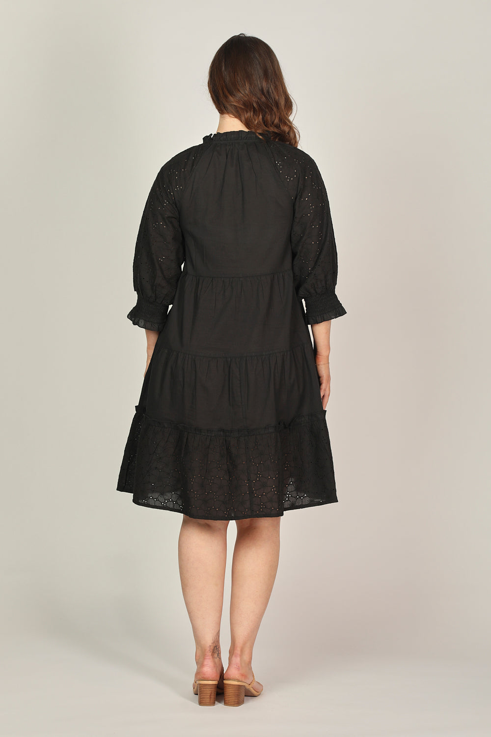 Scout Broderie Anglaise Dress in Black