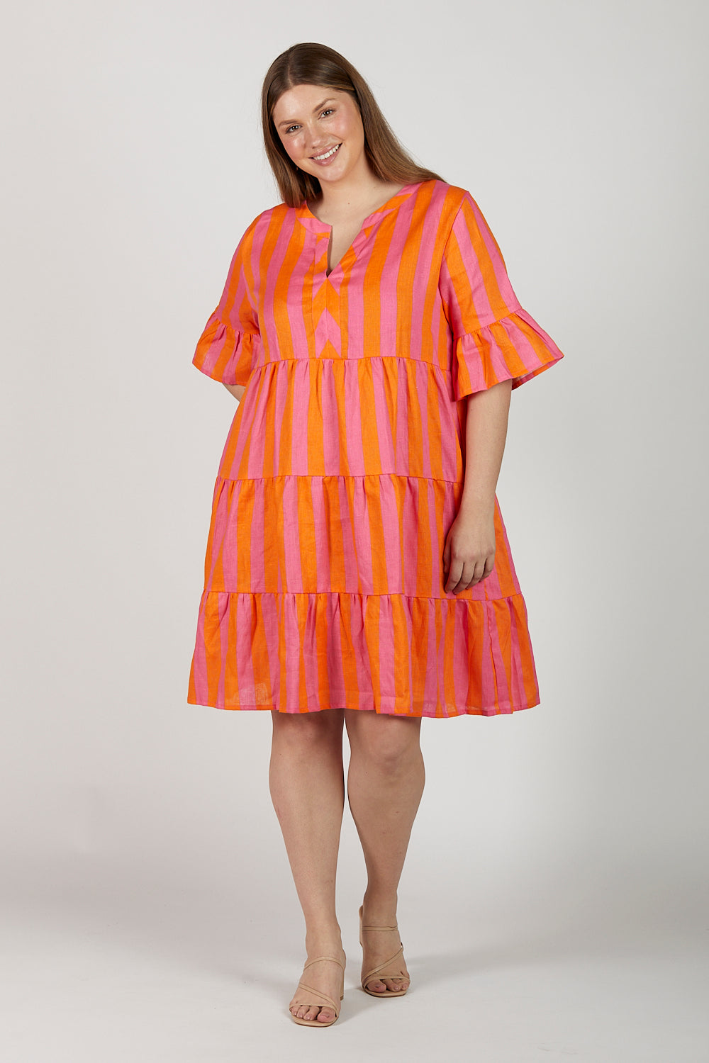 Scout Linen Tiered Dress in Afterglow | PRE-ORDER