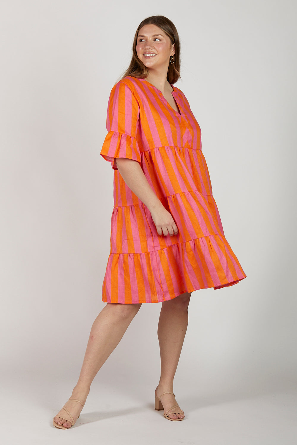 Scout Linen Tiered Dress in Afterglow | PRE-ORDER