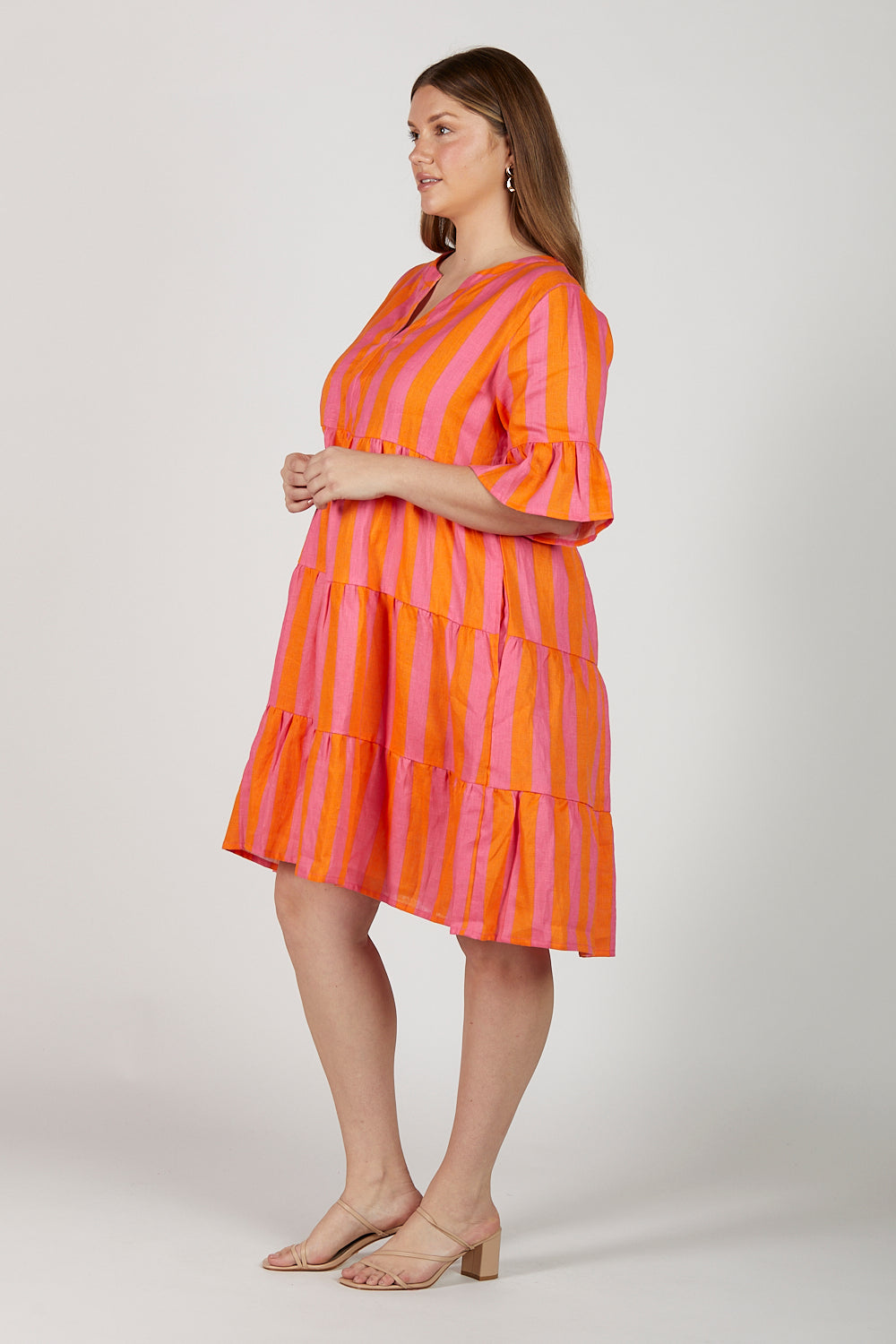 Scout Linen Tiered Dress in Afterglow | PRE-ORDER