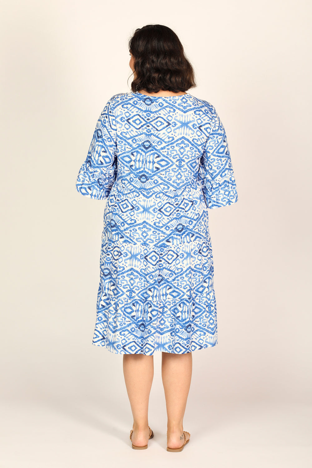 Scout Tiered Dress in Azure Sky