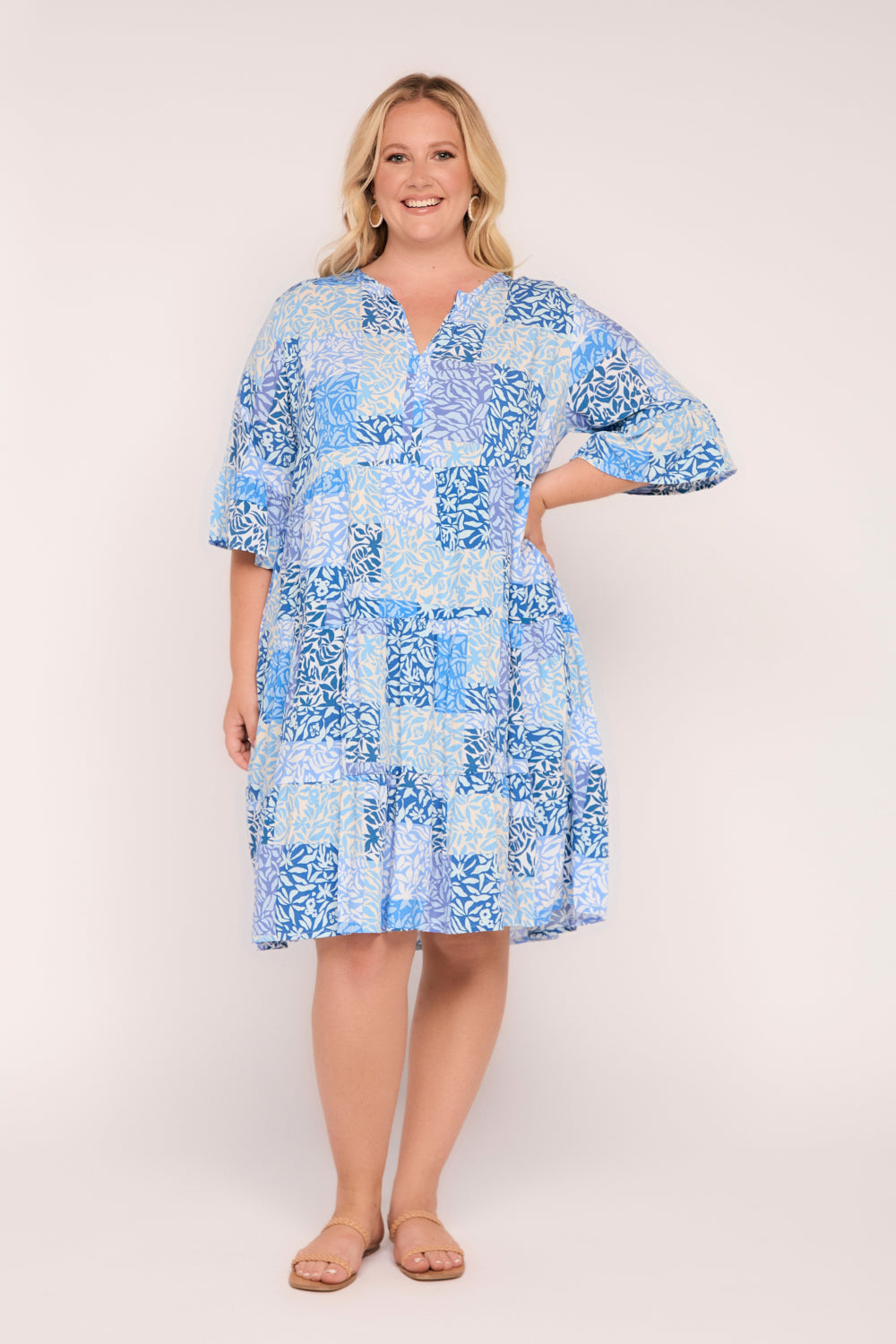 Scout Tiered Dress in Salty Seas