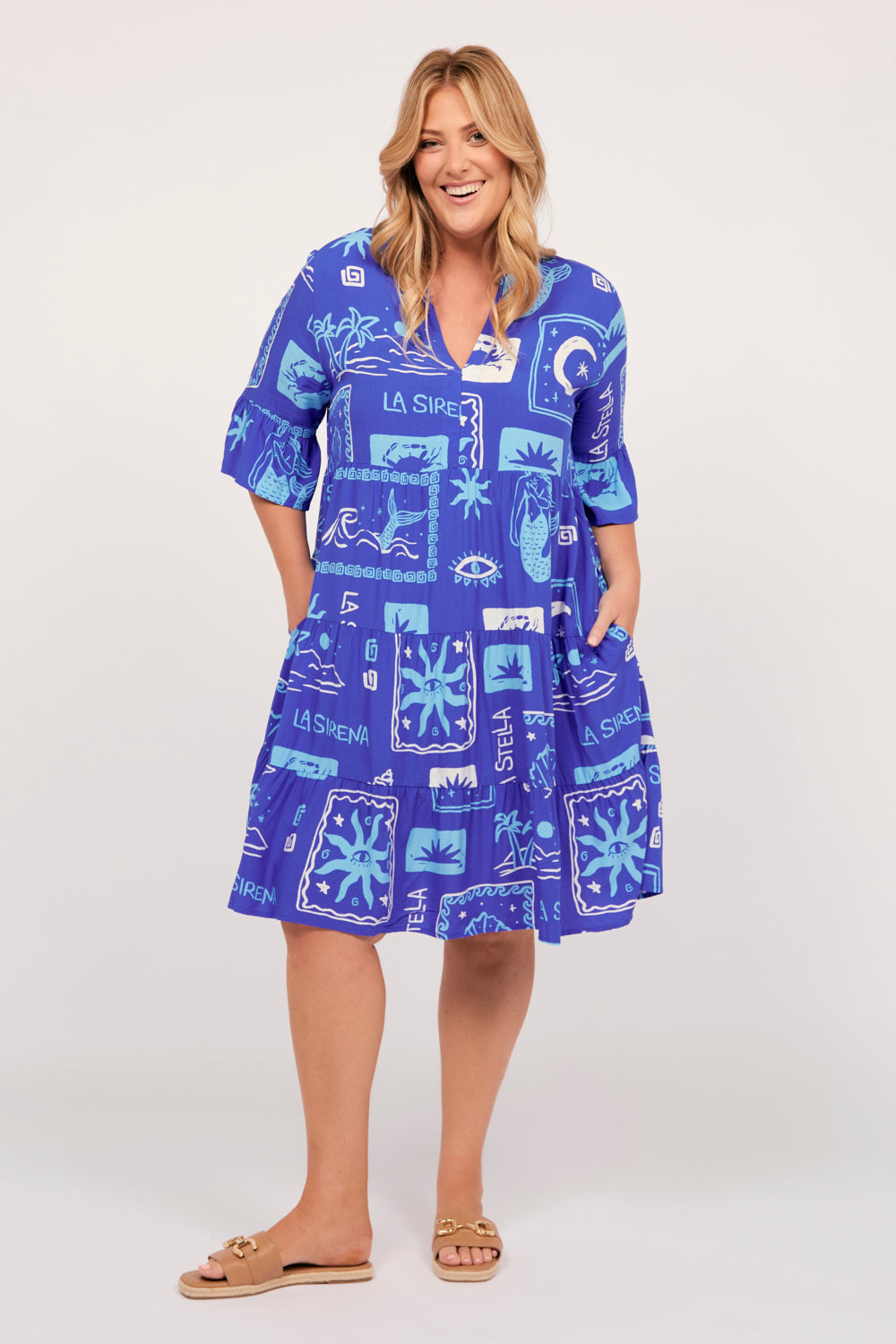 Scout Tiered Dress in Sea Breeze