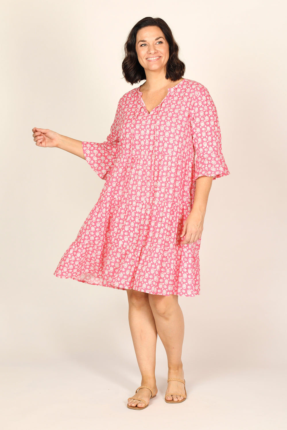 Scout Tiered Dress in Summer Blossoms