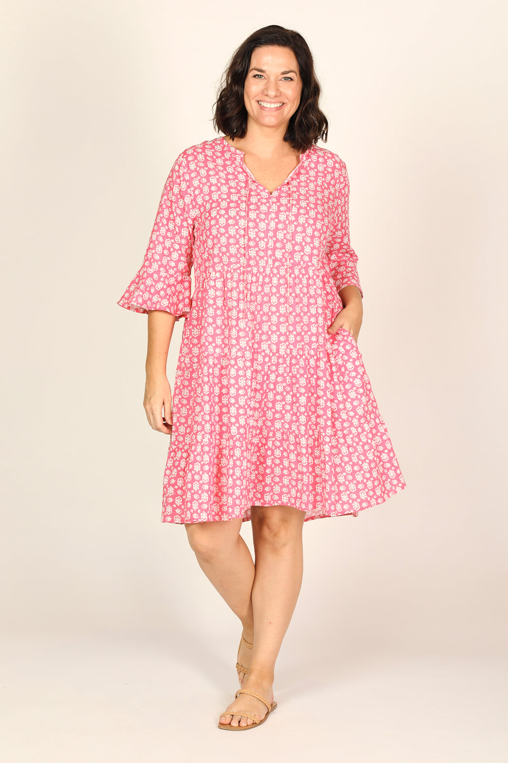 Scout Tiered Dress in Summer Blossoms