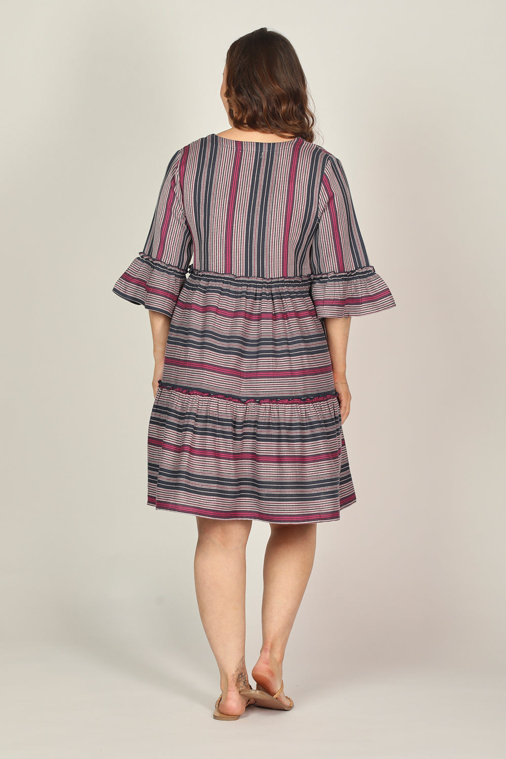 Scout Tiered Dress in Twilight Rose