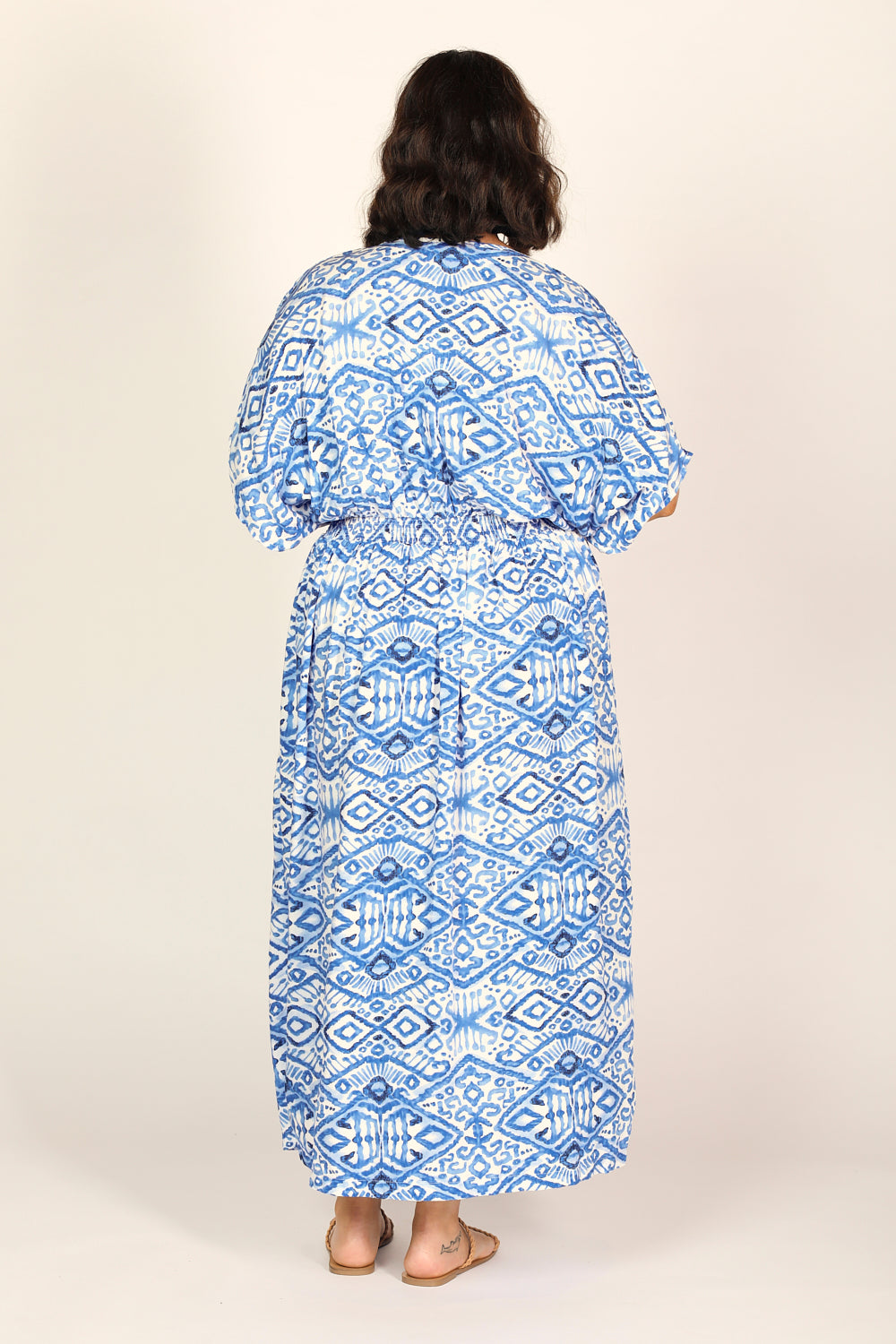 Selma Midi Dress in Azure Sky