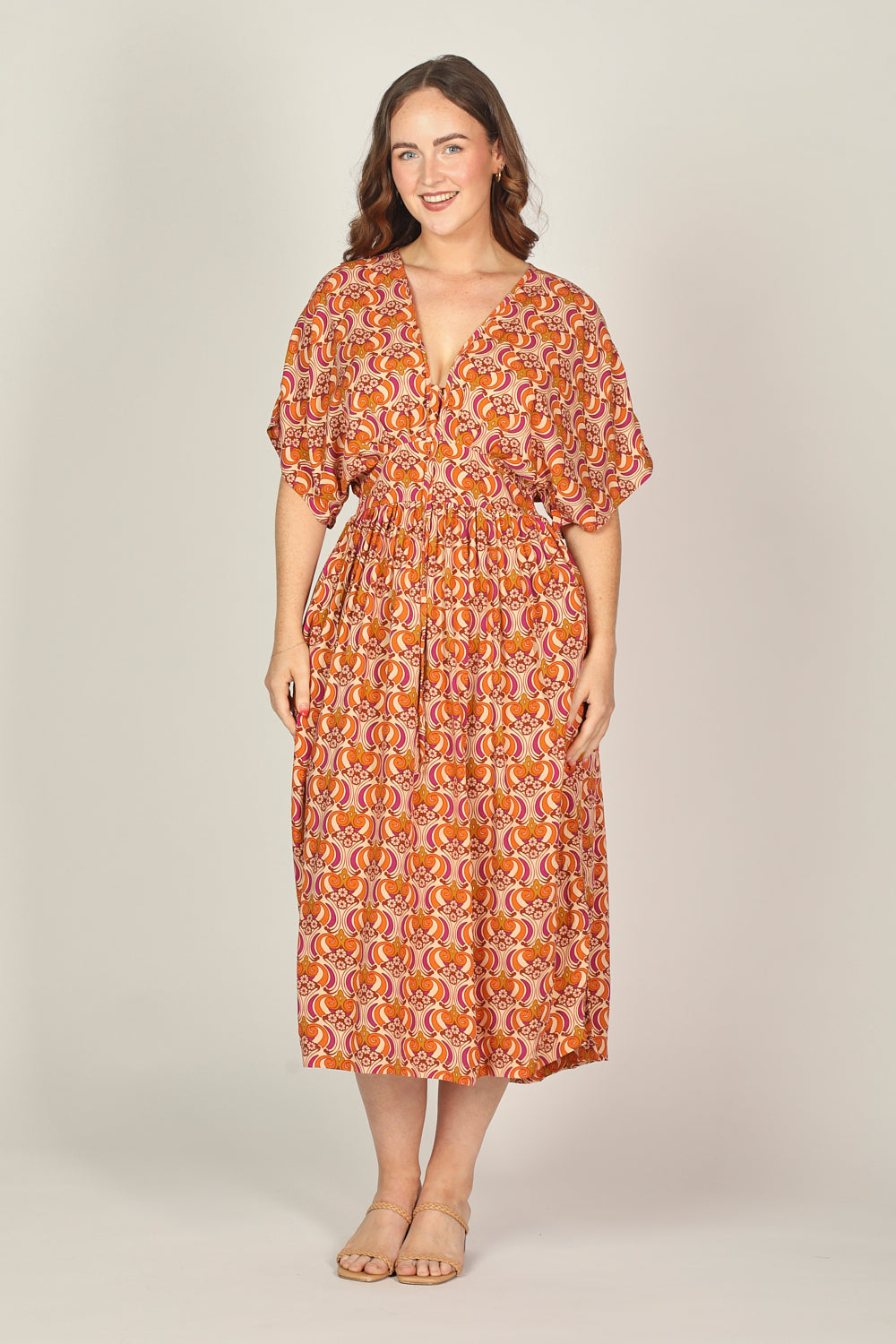 Selma Midi Dress in Go Go