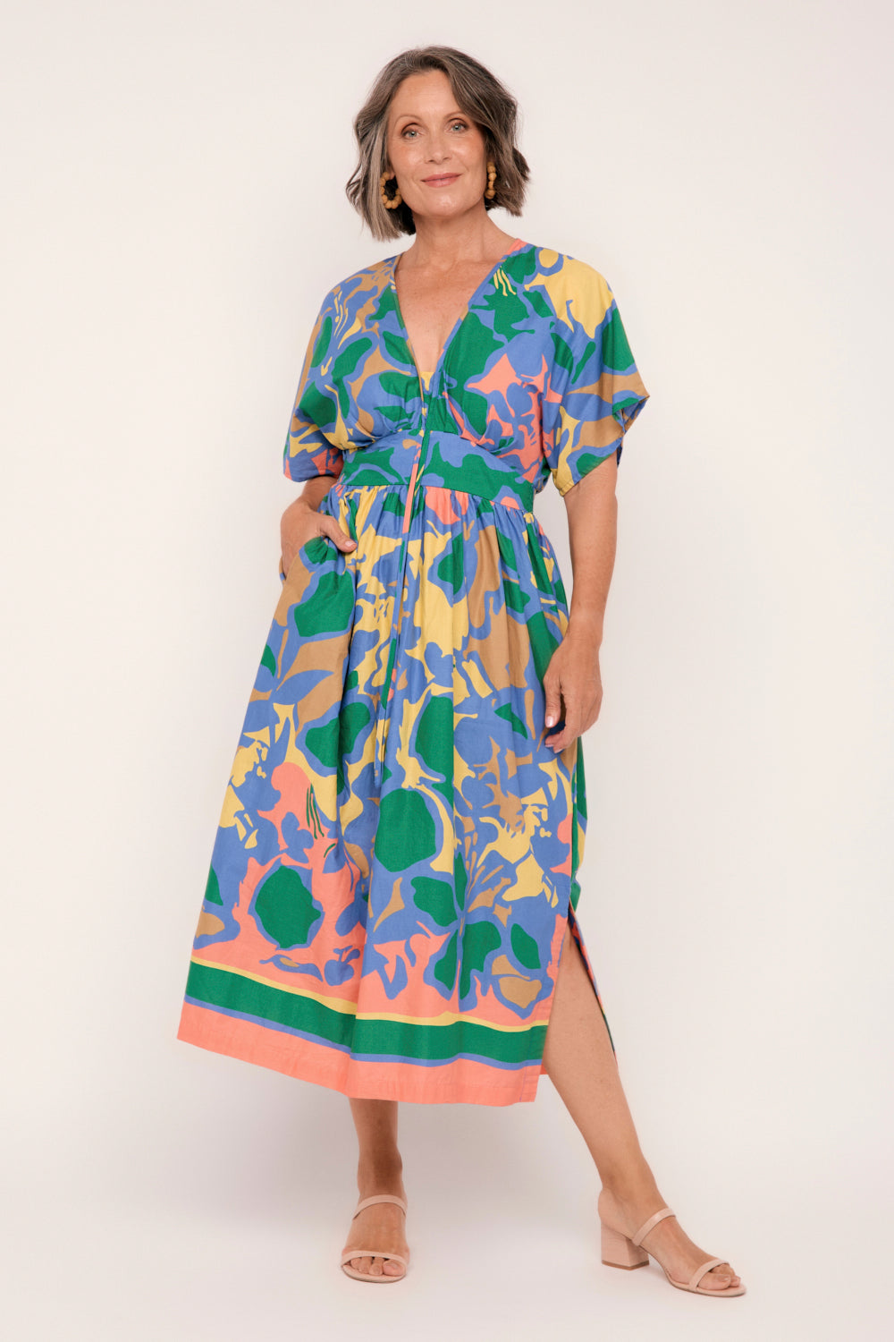 Selma Midi Dress in Montego Bay