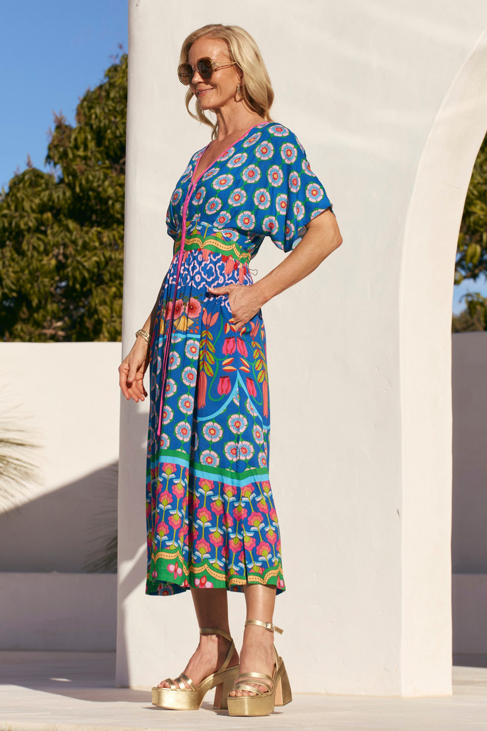 Selma Midi Dress in Paradiso