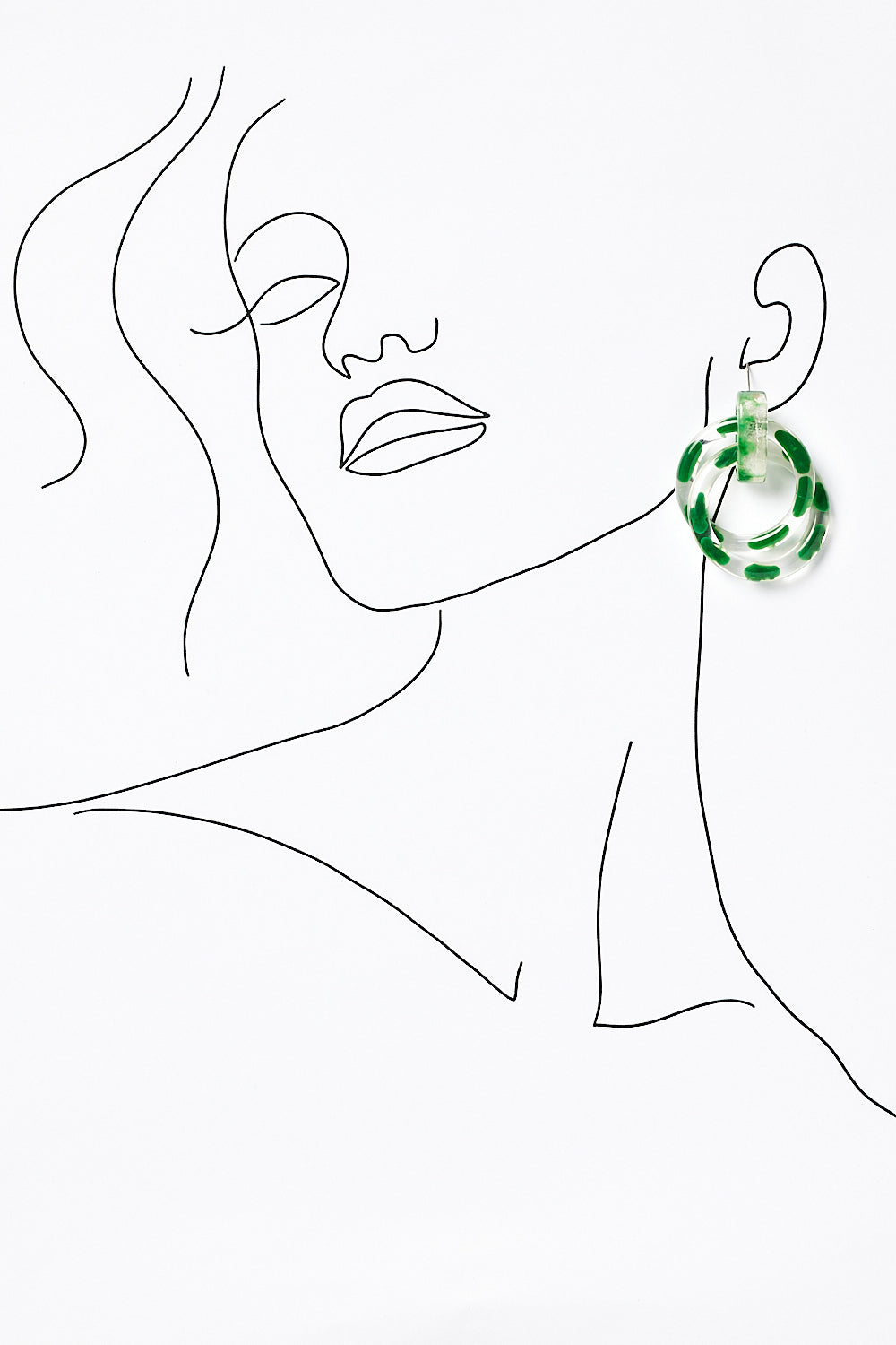 Sky Way Earrings in Green