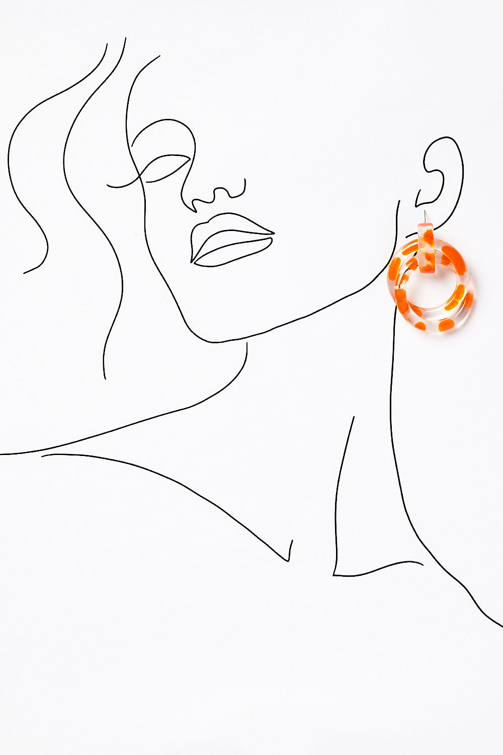 Sky Way Earrings in Orange