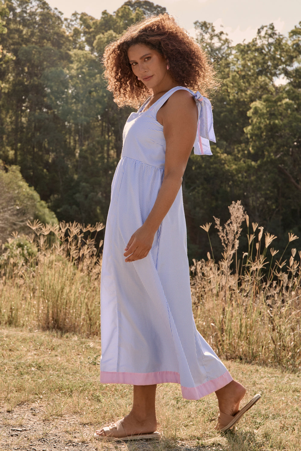 Solene Sun Dress in Sunny Day Stripes