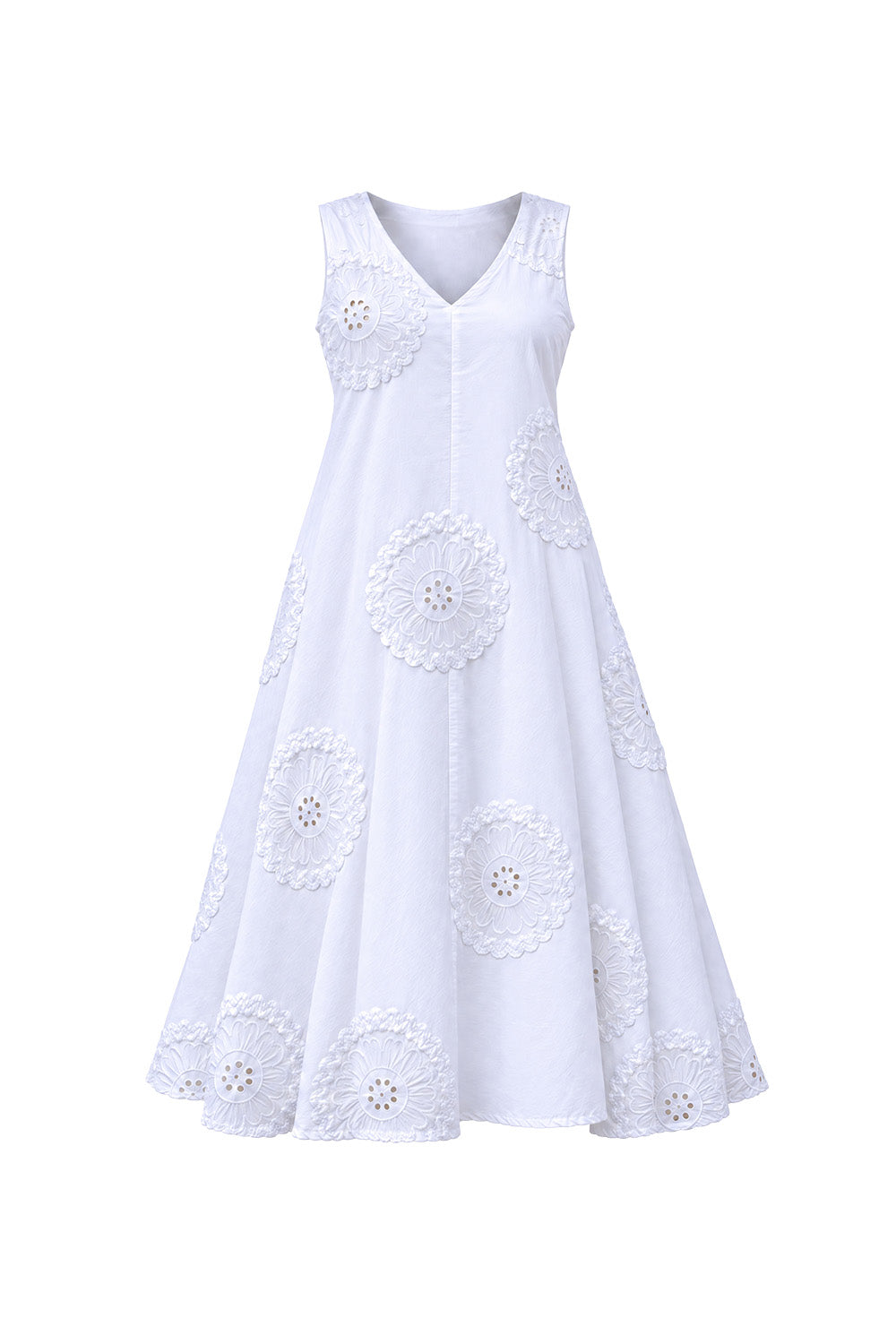 Suzie Reversible Swing Dress in White Manali