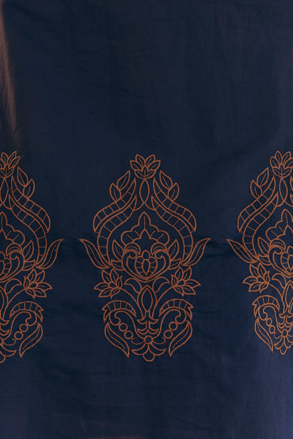 Tanya Embroidered Dress in Navy