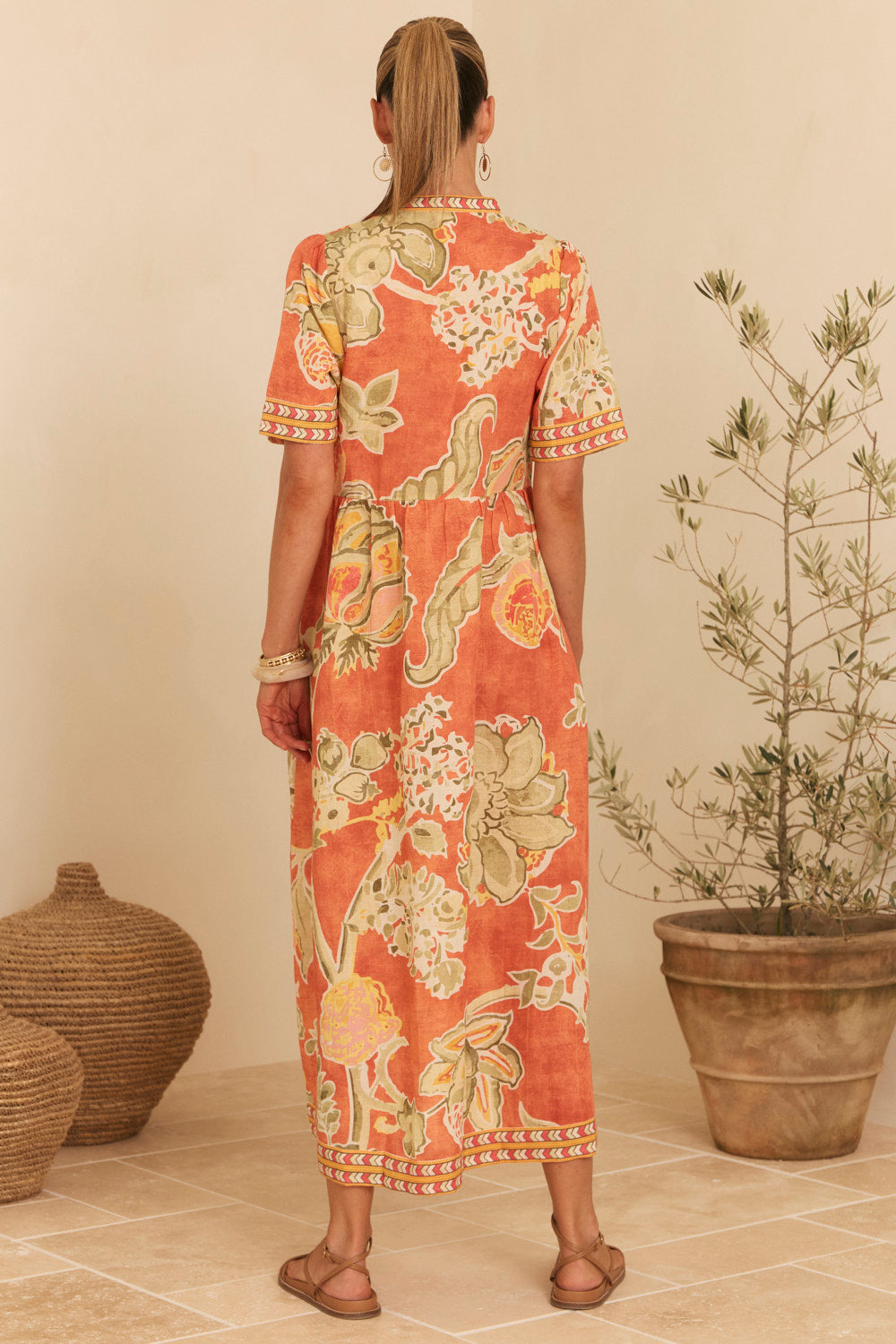 Tanya Short Sleeve Dress in Palampore