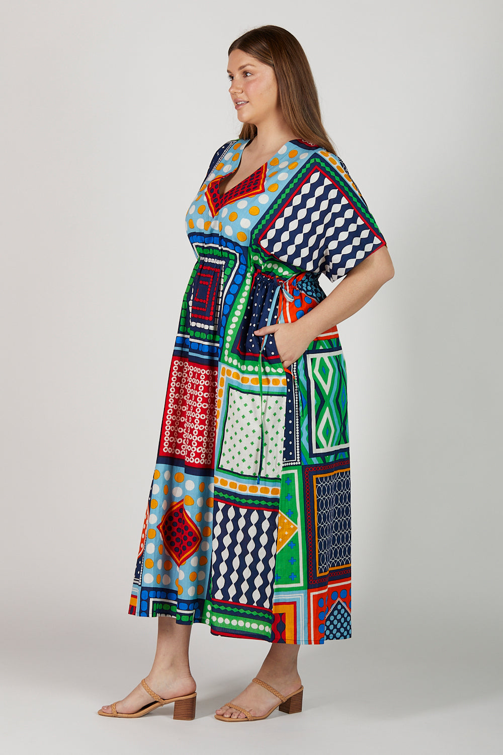 Tasha Maxi Kaftan Dress in Arthouse