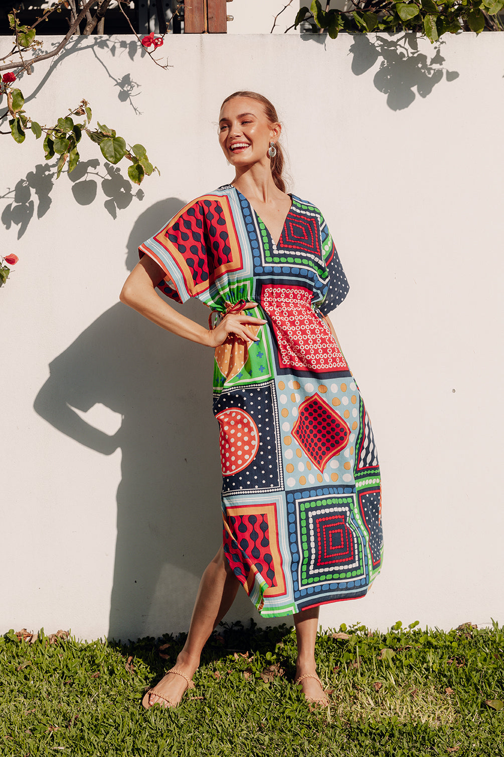 Tasha Maxi Kaftan Dress in Arthouse