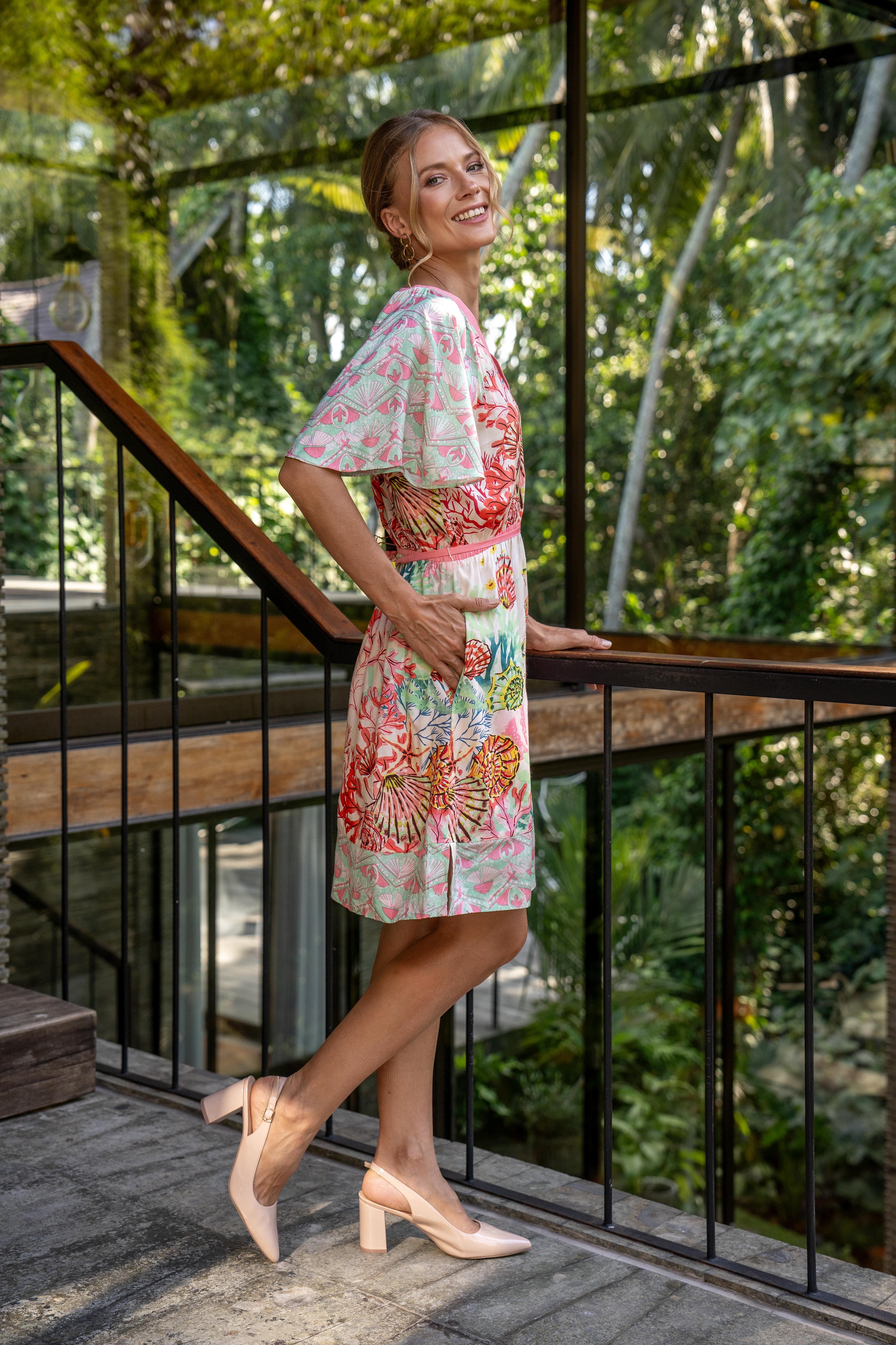 Thelma Short Dress in Seychelles