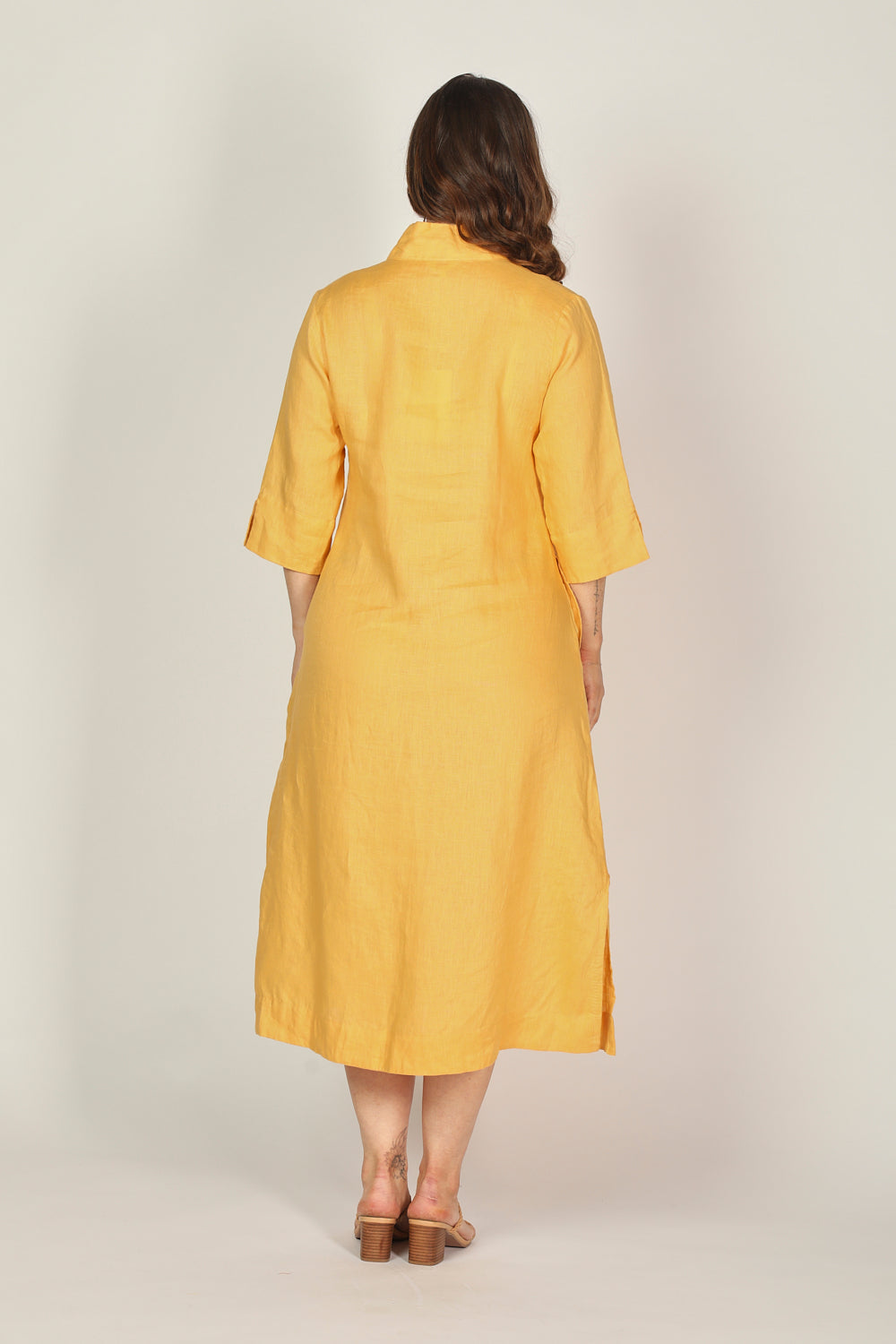 Tia Linen Tunic Dress in Golden Hour