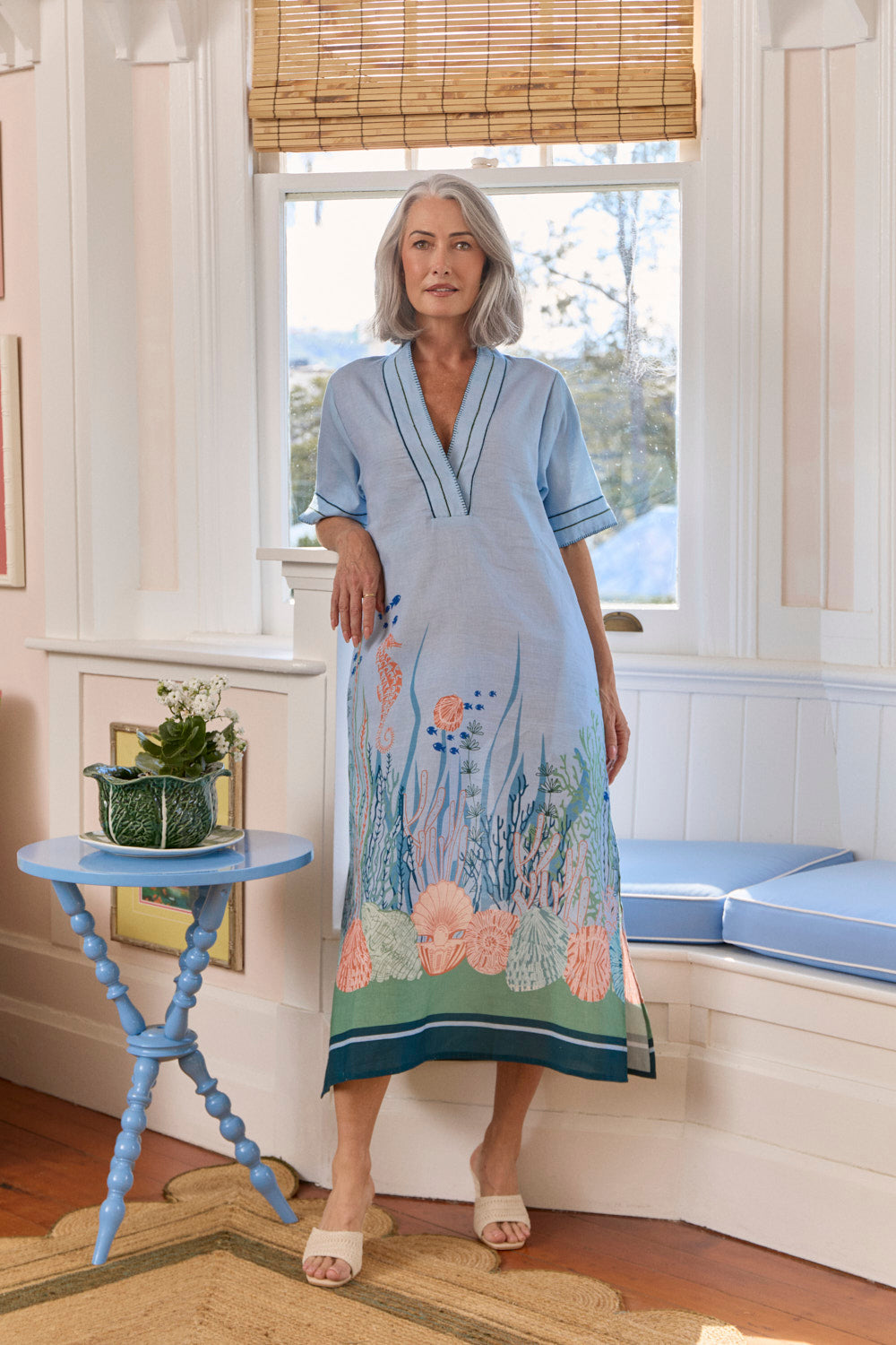 Tia Tunic Dress in Neptune