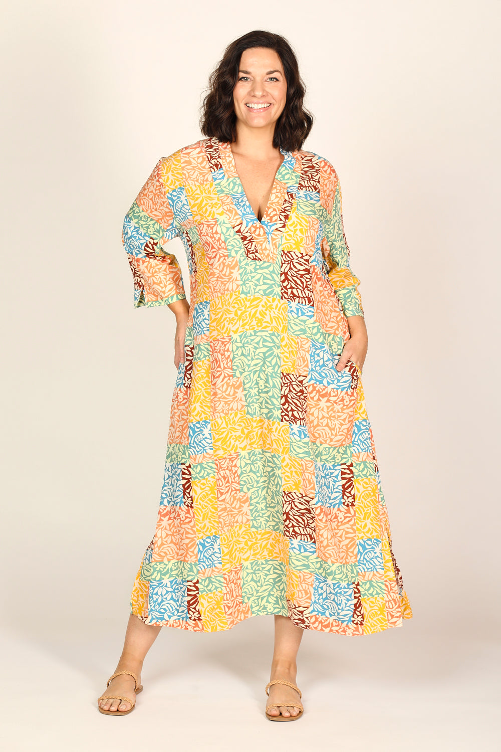 Tia Tunic Dress in Pretty Patchwork