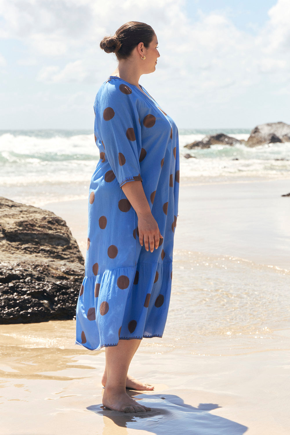 Valentina Tiered Frill Dress in Serendipity, Maxi Dress - Adrift Clothing
