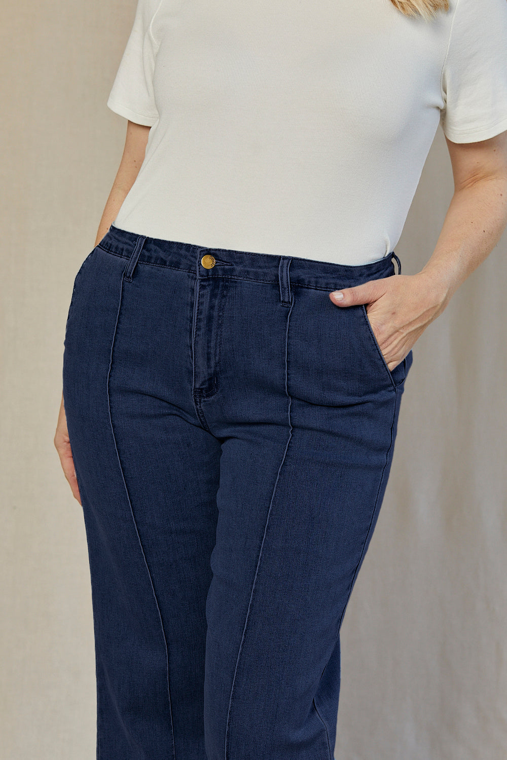 Adrift Denim Wide Leg Jeans in Dark Wash