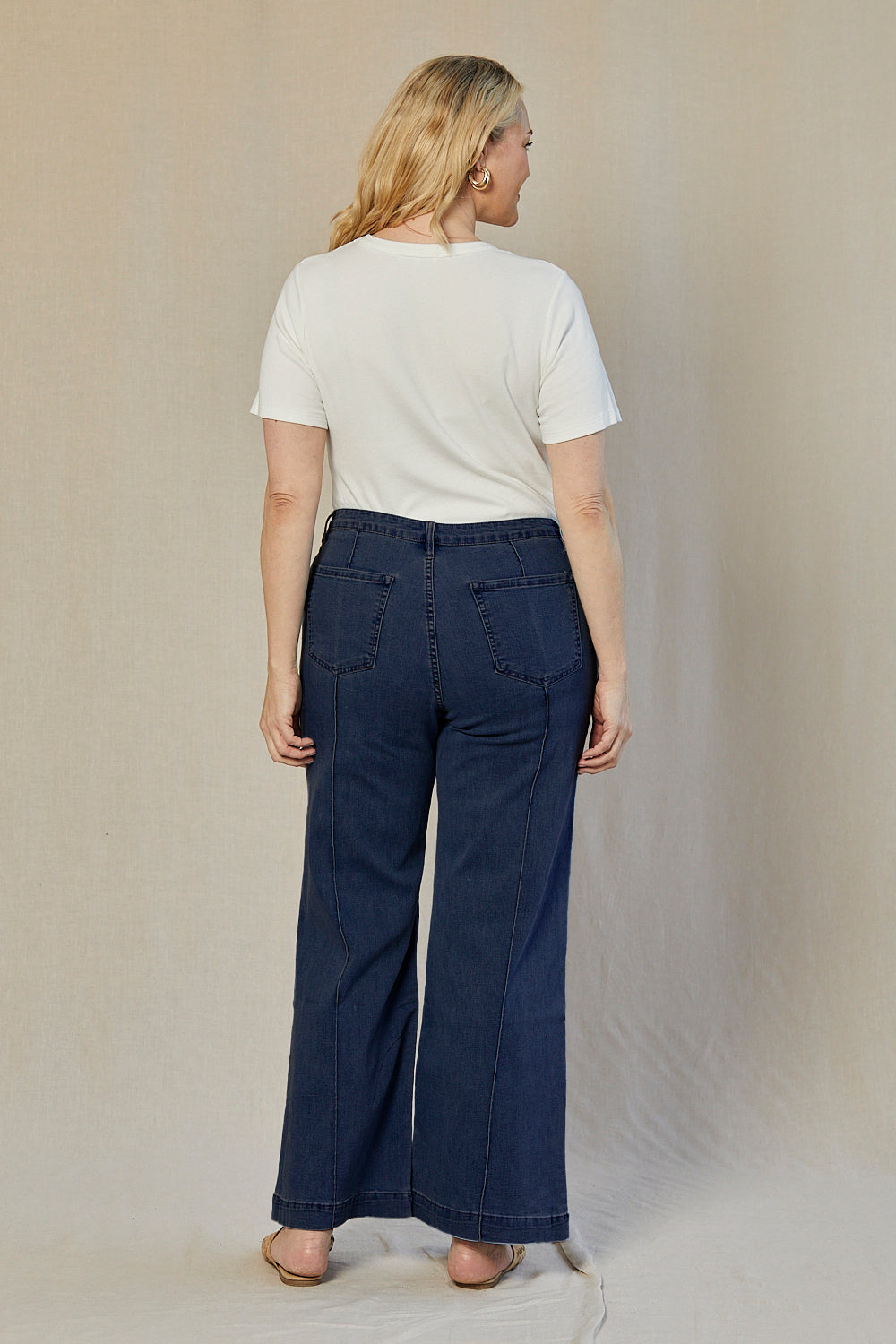 Adrift Denim Wide Leg Jeans in Dark Wash