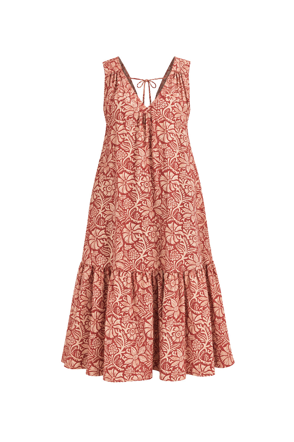 Zara Gathered Sun Dress in Sultry Sanctuary