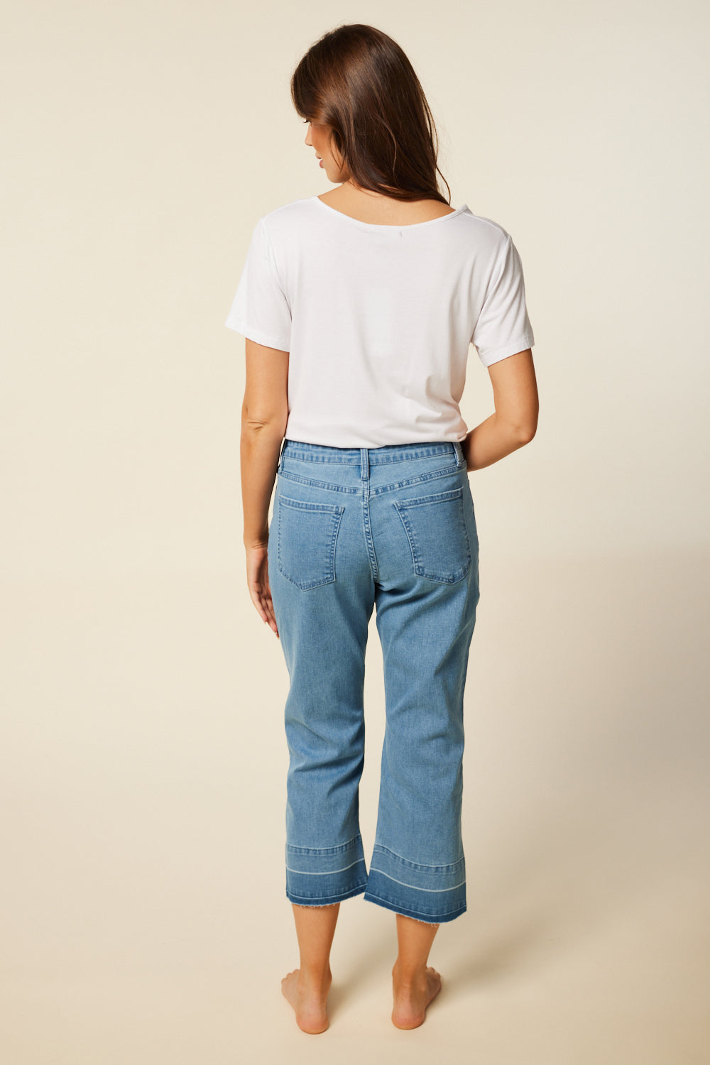 Adrift Denim Cropped Straight Leg Jeans in Light Blue (6956194103370)