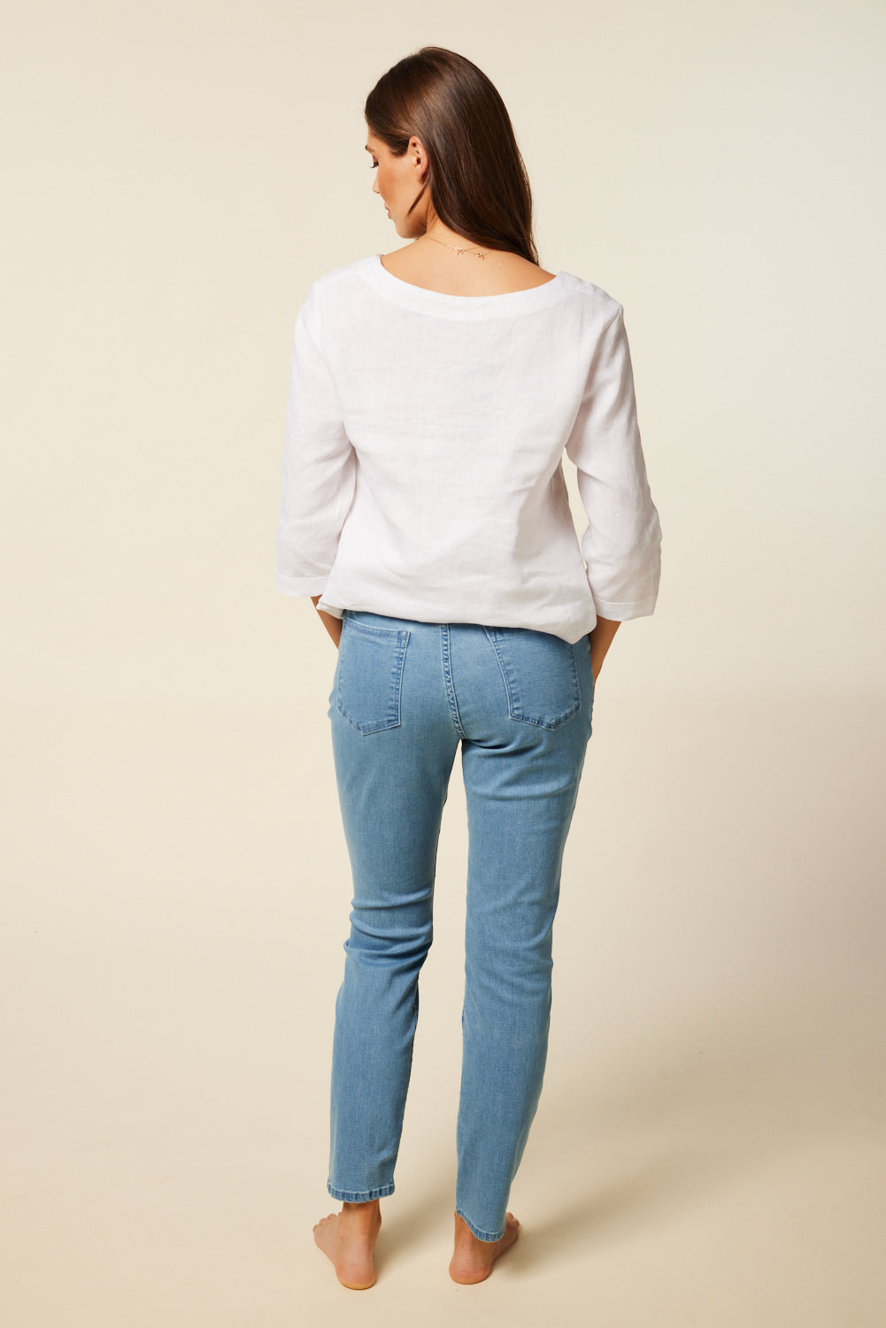 Adrift Denim Fitted Jeans in Light Blue (6956195053642)