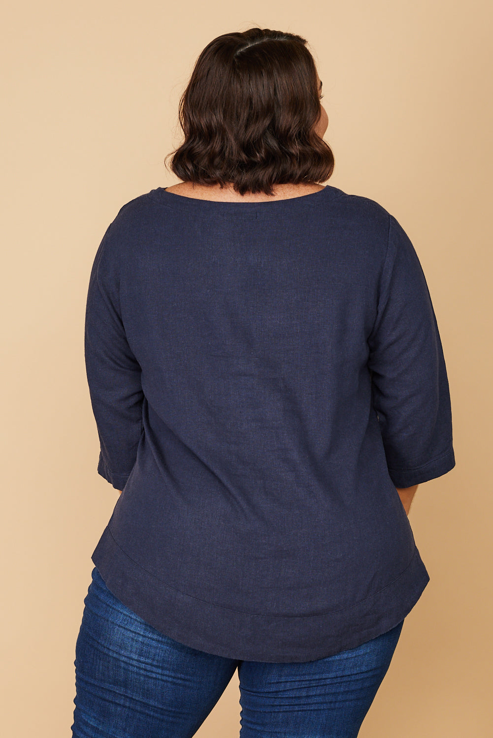 Boatneck Top in Navy (7019760156746)