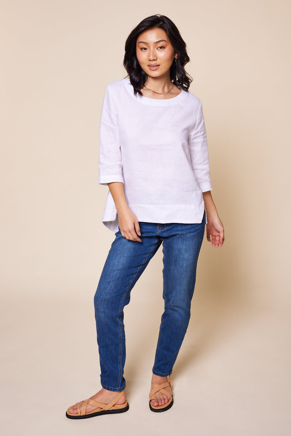 Boatneck Top in White (1423883993200)