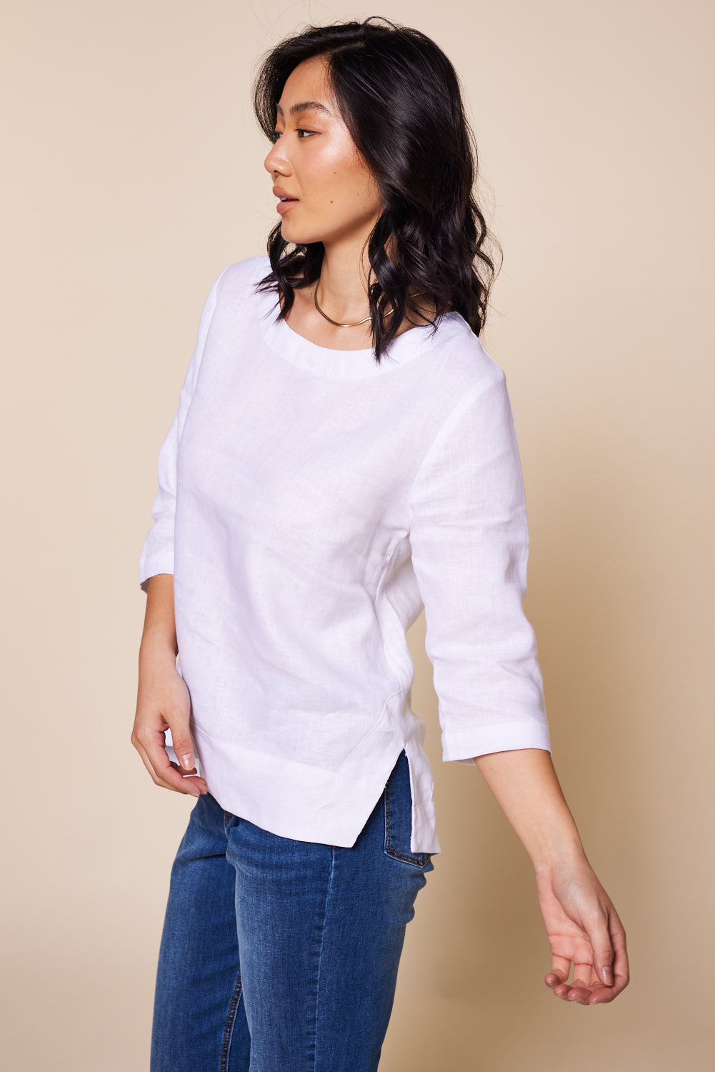 Boatneck Top in White (1423883993200)