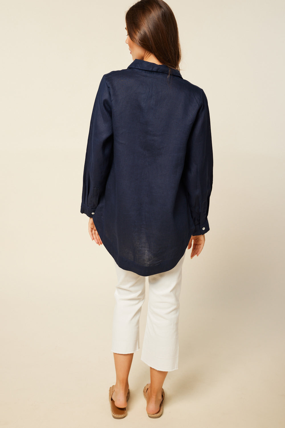 Oversized Boyfriend Shirt in Navy (6829335969866)